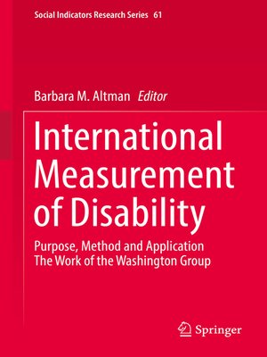 cover image of International Measurement of Disability